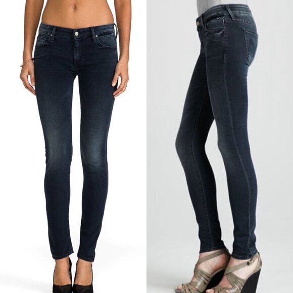 Mother Women's Dark Wash Stretch The Looker Skinny Jeans in Grand Sophie Size 24 - Picture 1 of 12